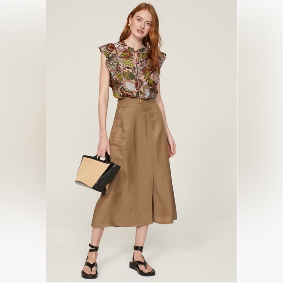 Chufy Dekker Silk Blend Top Floral Chiffon - Picture 1 of 6